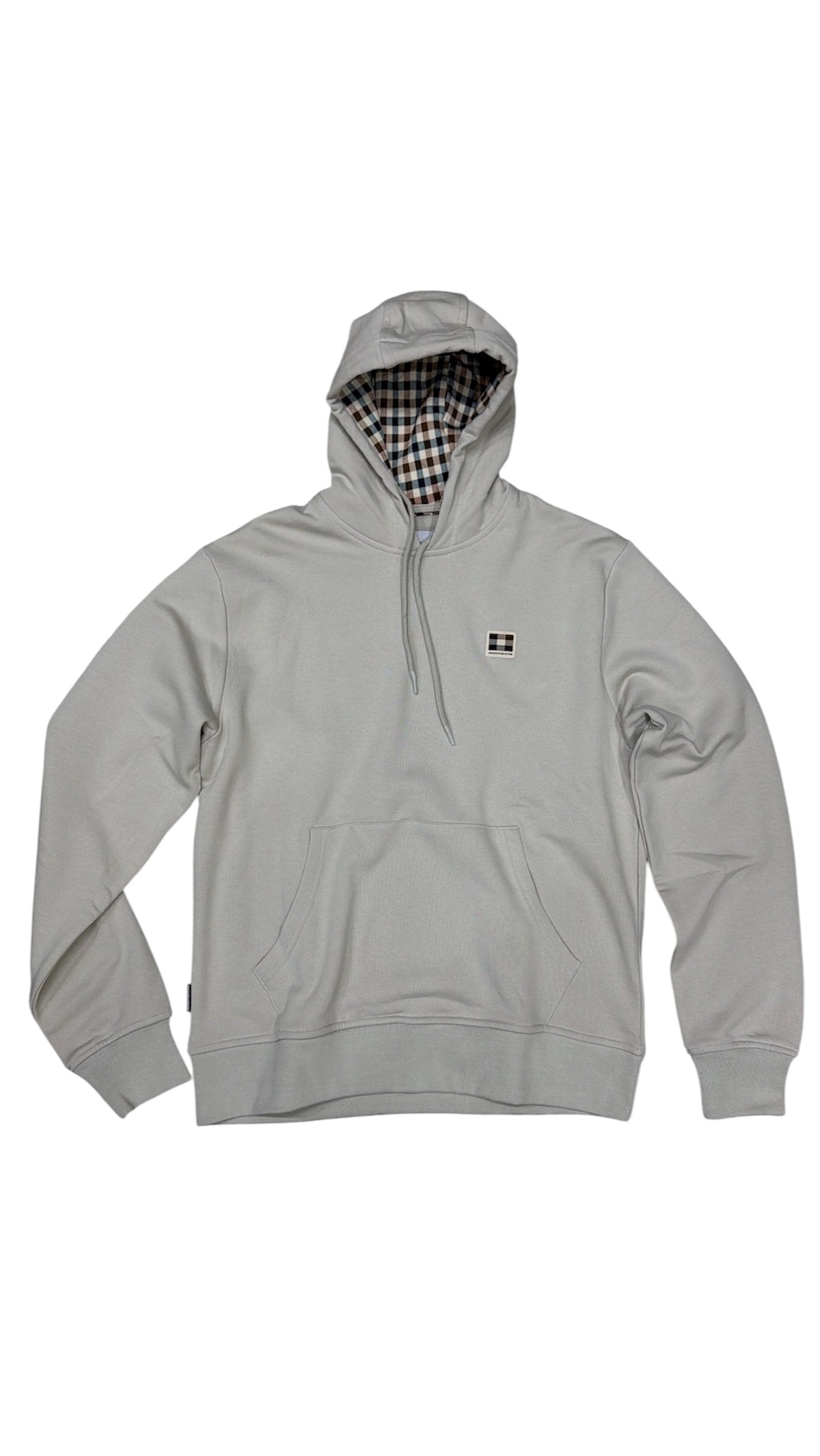 BADGE HOODIE FLEECE - BEIGE