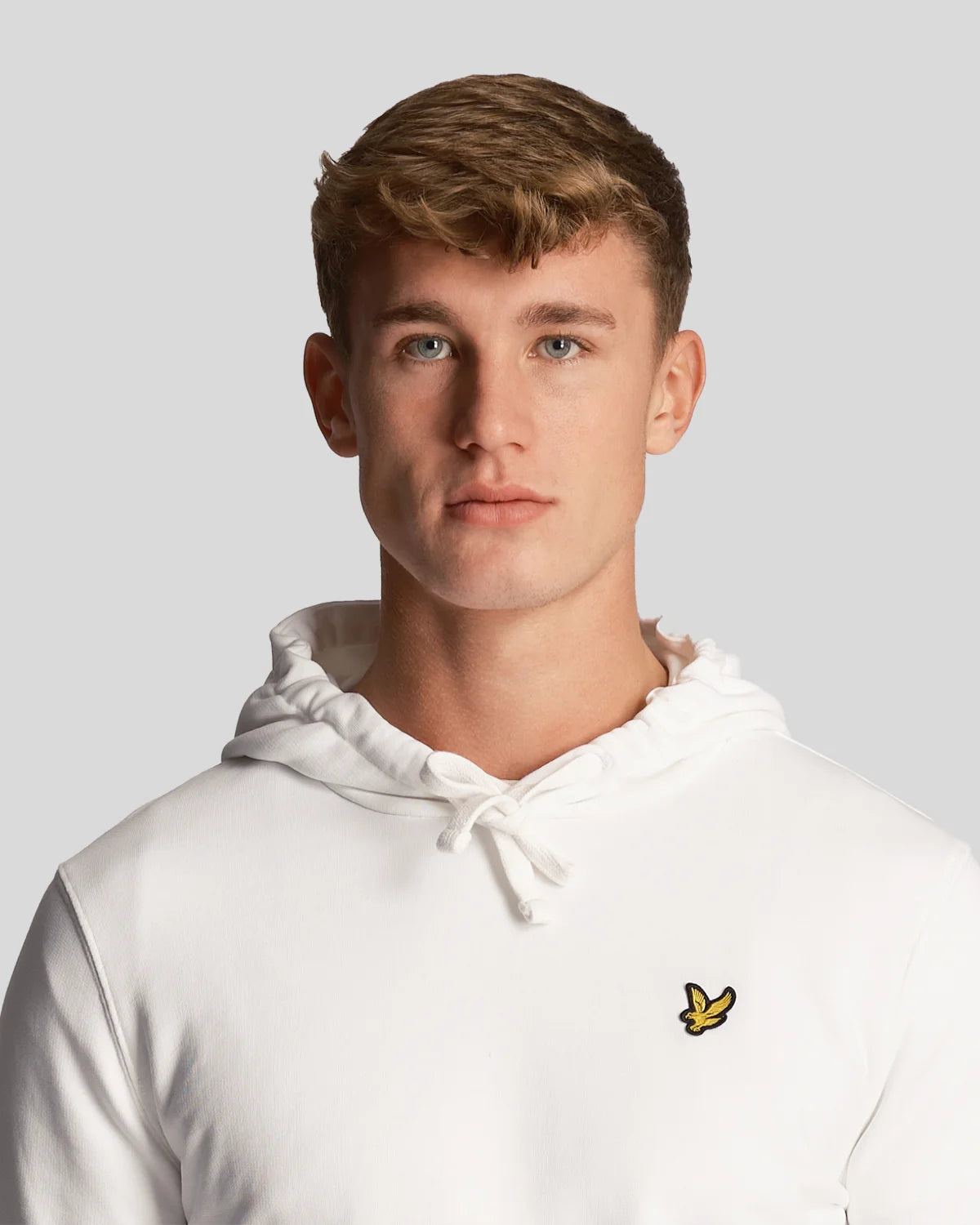 BRUSHBACK PULLOVER HOODIE - WHITE