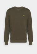 CREW NECK BRUSHBACK SWEATSHIRT - OLIVE
