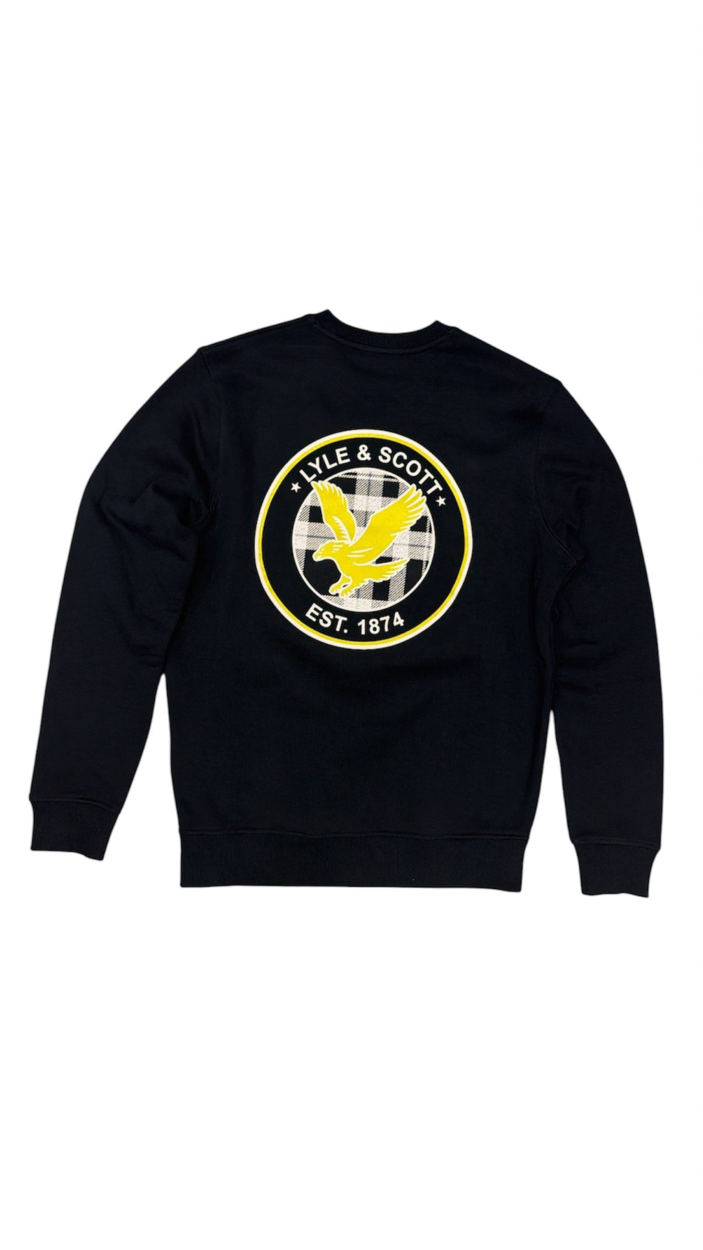 TARTAN EAGLE CREWNECK - BLACK