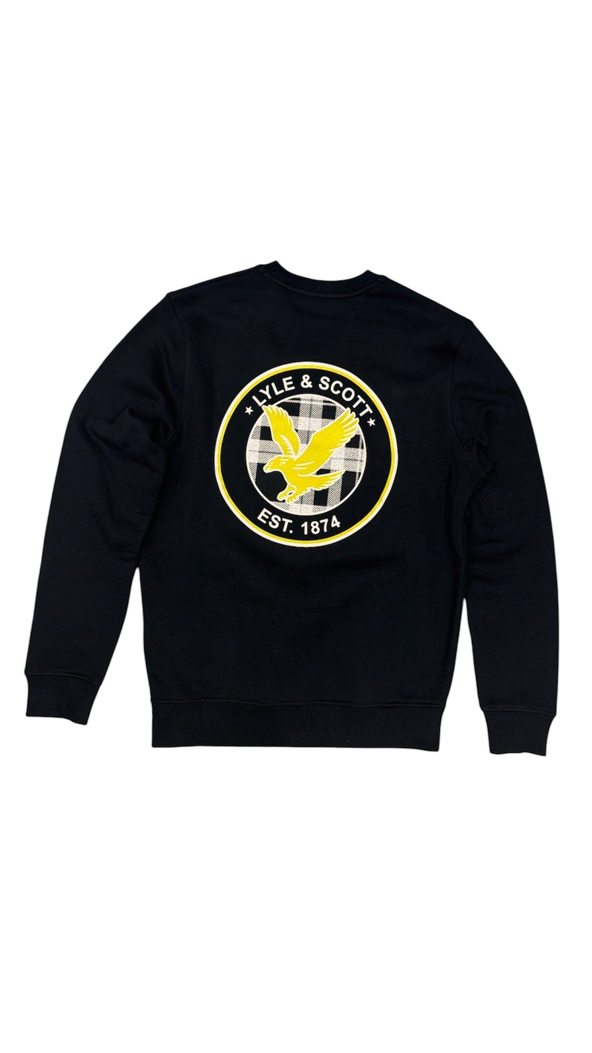 TARTAN EAGLE CREWNECK - BLACK