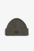 COTTON RIBBED BEANIE - FIELD GREEN