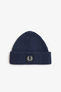 COTTON RIBBED BEANIE - DARK AIRFORCE