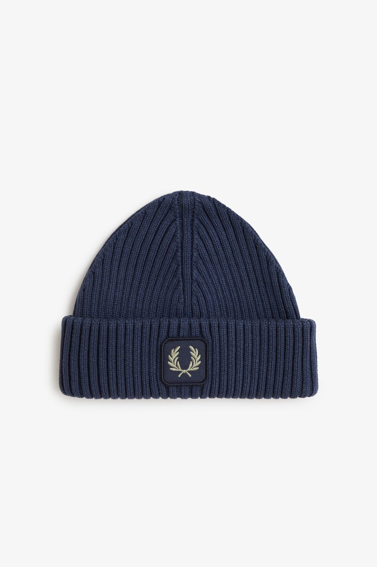 COTTON RIBBED BEANIE - DARK AIRFORCE