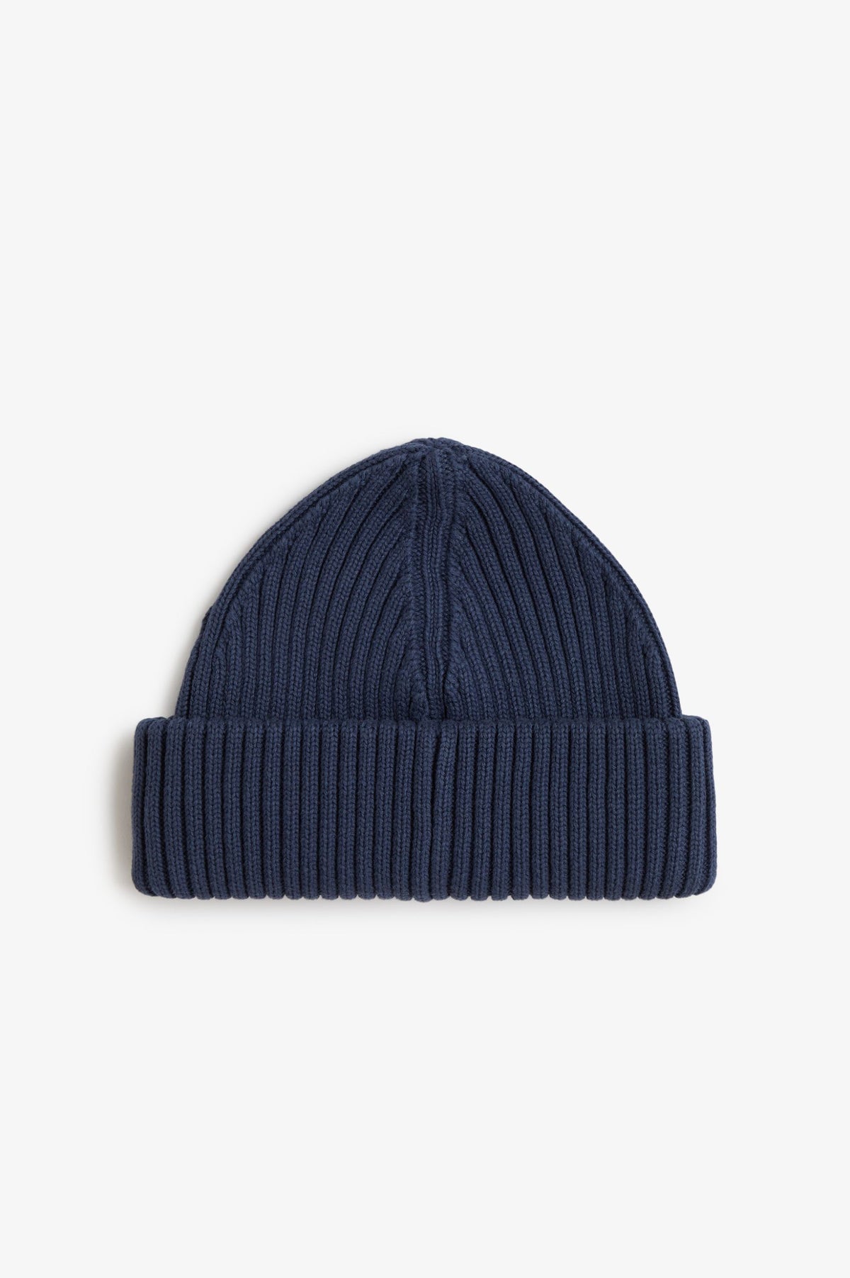 COTTON RIBBED BEANIE - DARK AIRFORCE