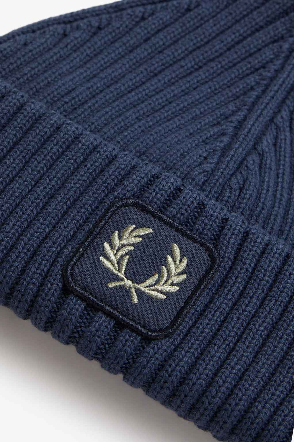 COTTON RIBBED BEANIE - DARK AIRFORCE