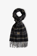 LAMBSWOOL SCARF - BLACK/CHAMPAGNE