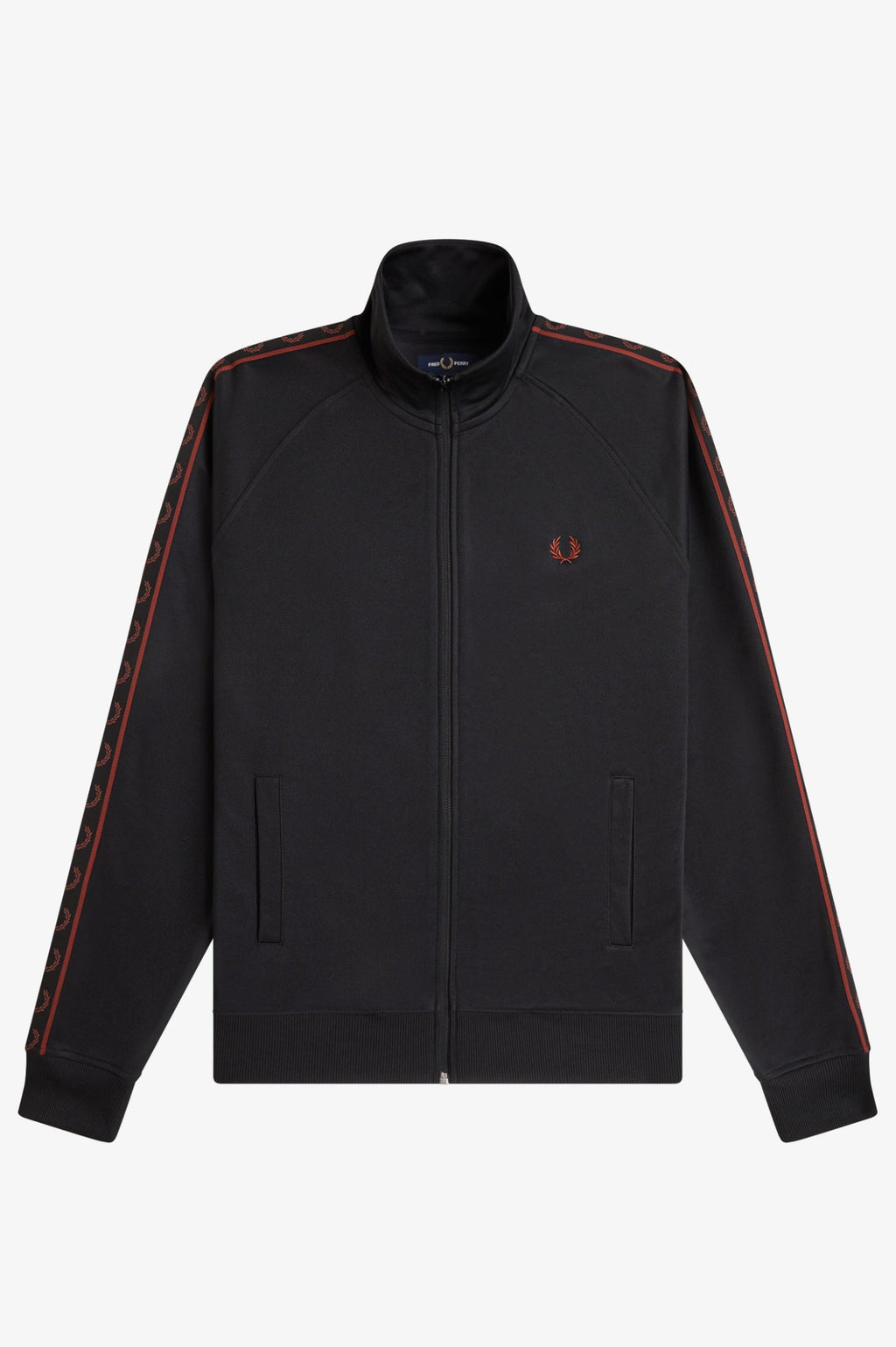 CONTRAST TAPE TRACK JACKET - BLACK