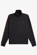 CONTRAST TAPE TRACK JACKET - BLACK