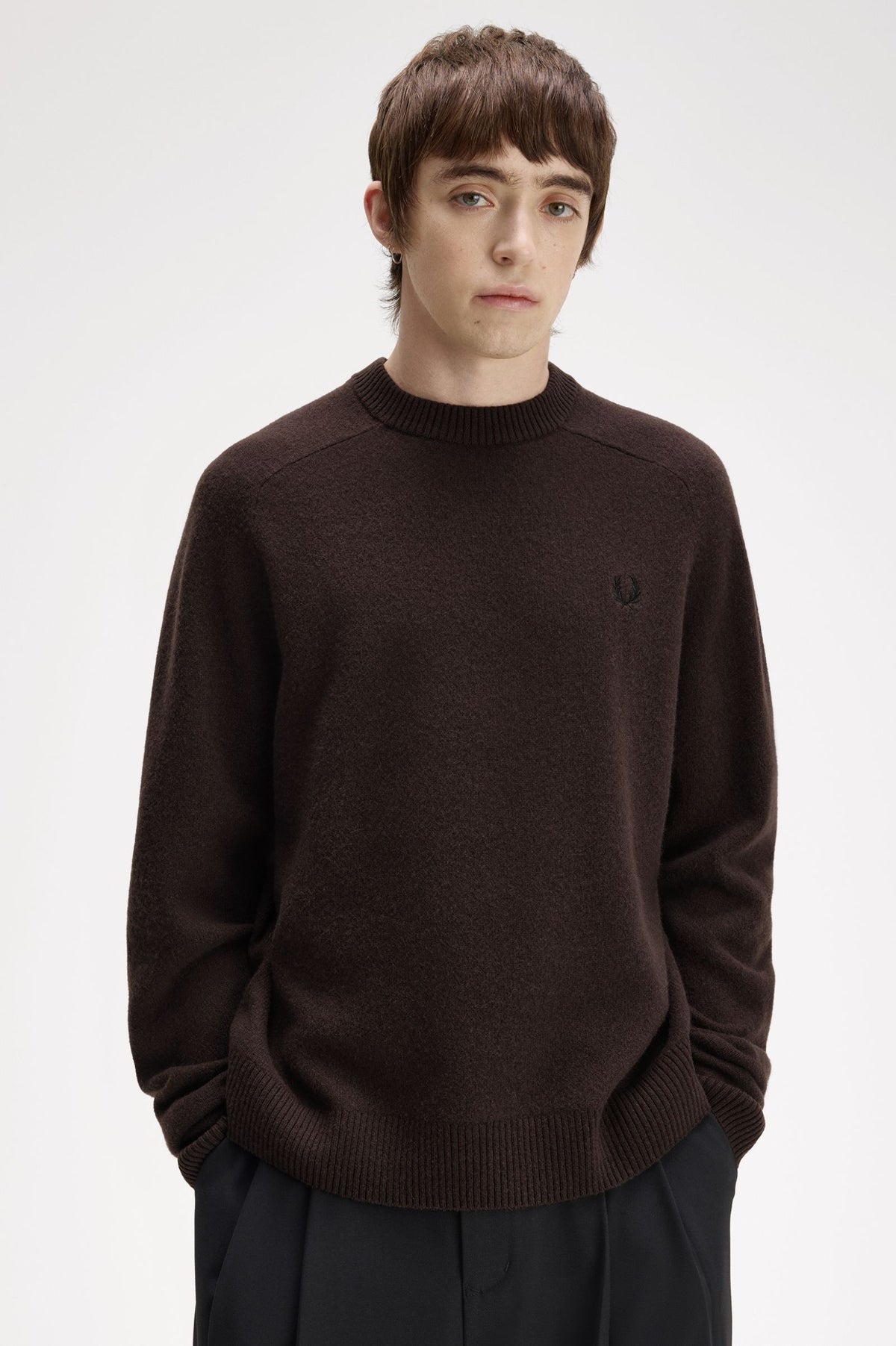 SADDLE SLEEVE JUMPER - RICH BROWN