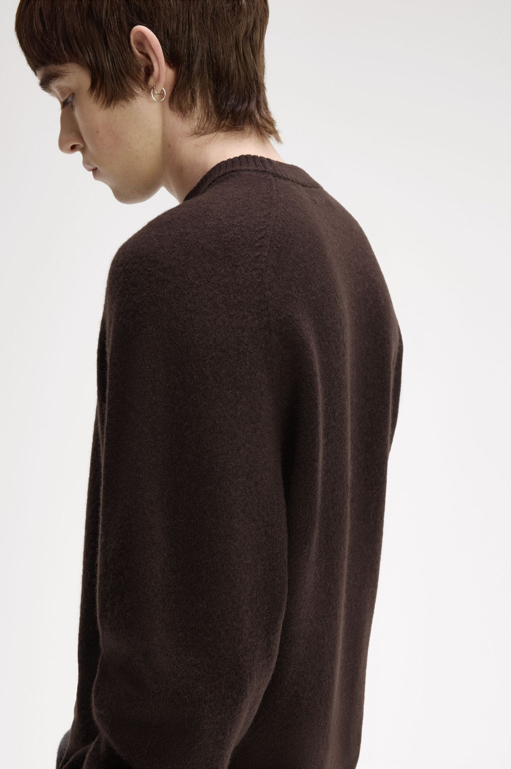 SADDLE SLEEVE JUMPER - RICH BROWN