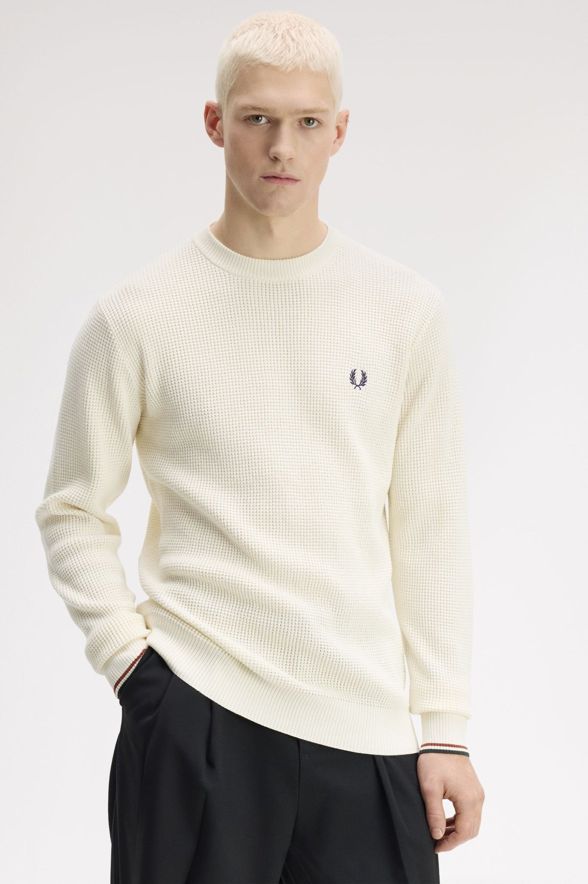 WAFFLE STITCH JUMPER - ECRU