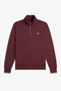 HALF ZIP SWEATSHIRT - OXBLOOD