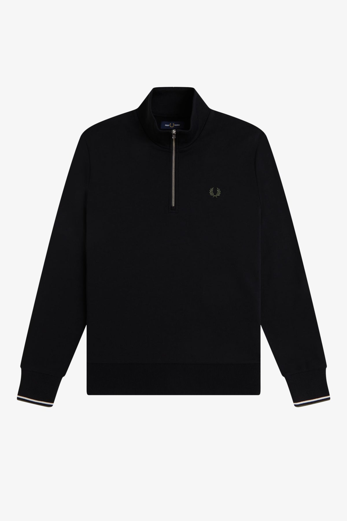HALF ZIP SWEATSHIRT - BLACK