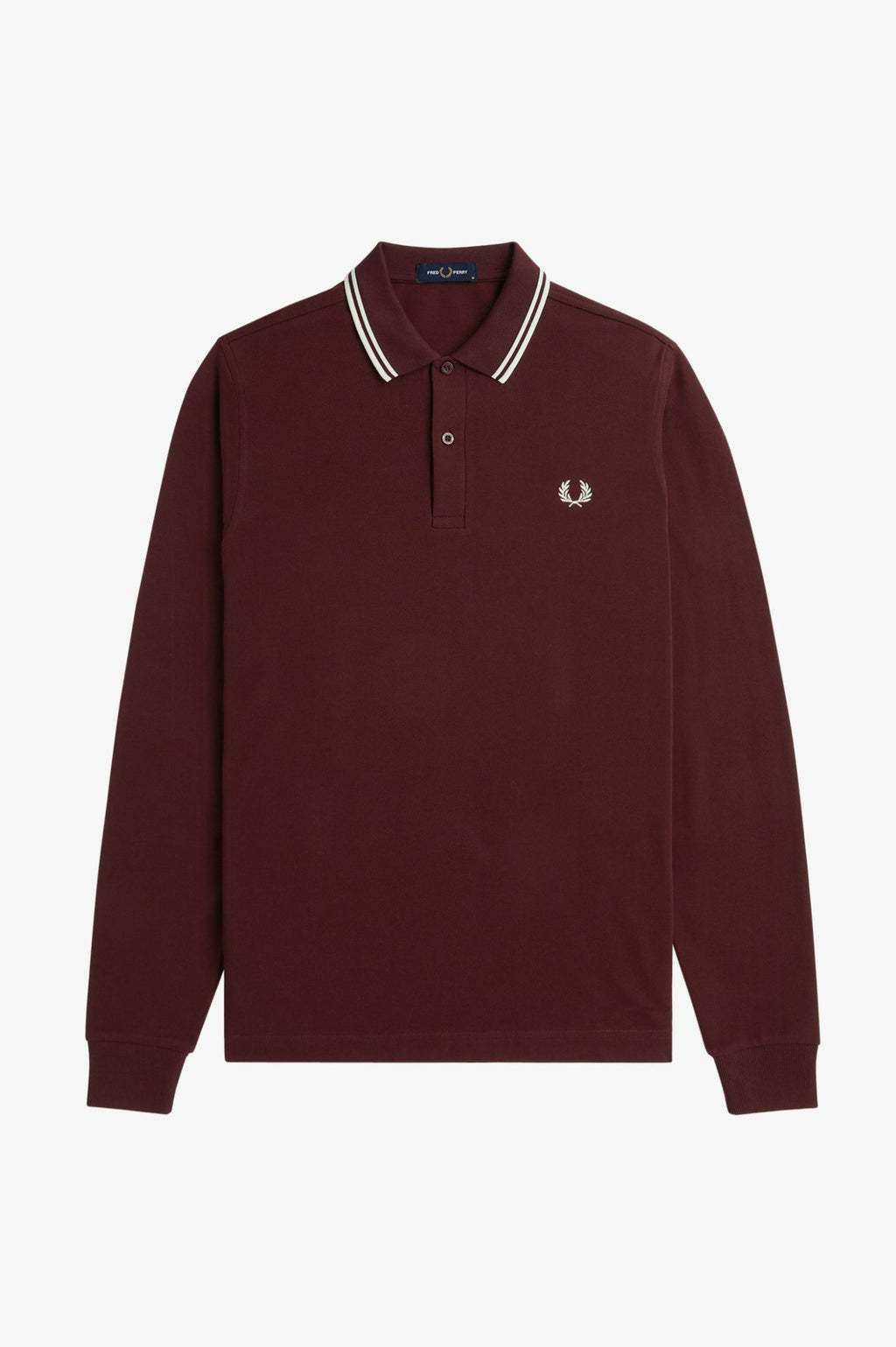 LS TWIN TIPPED SHIRT - OXBLOOD