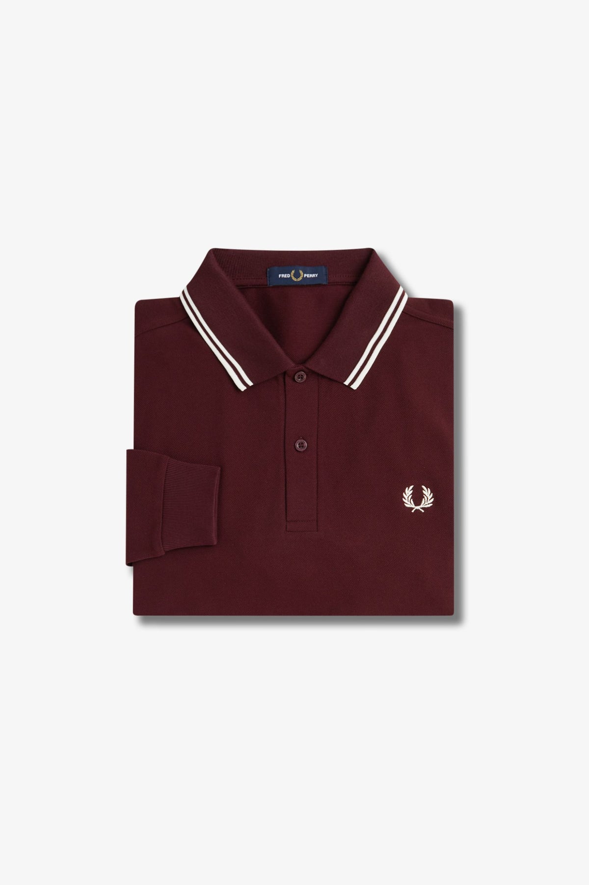 LS TWIN TIPPED SHIRT - OXBLOOD
