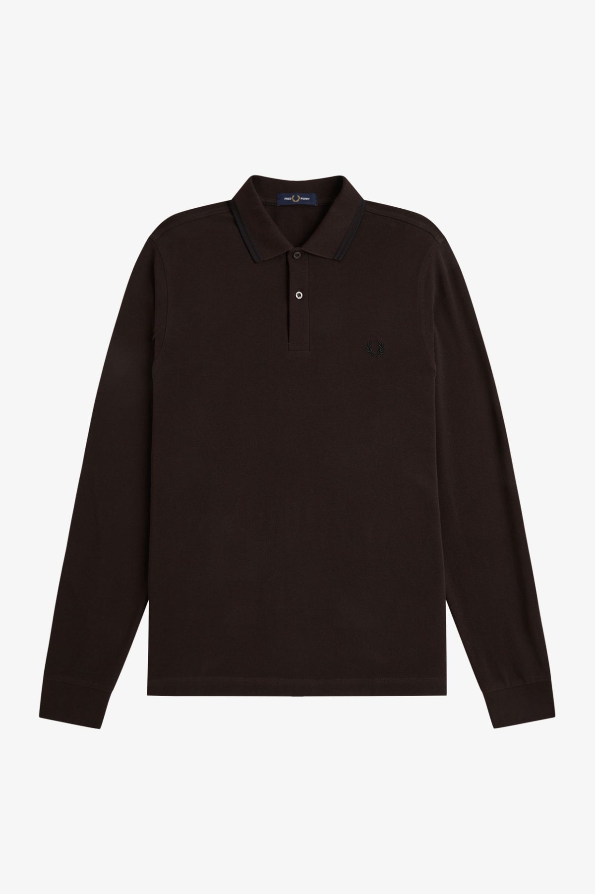 LS TWIN TIPPED SHIRT - RICH BROWN