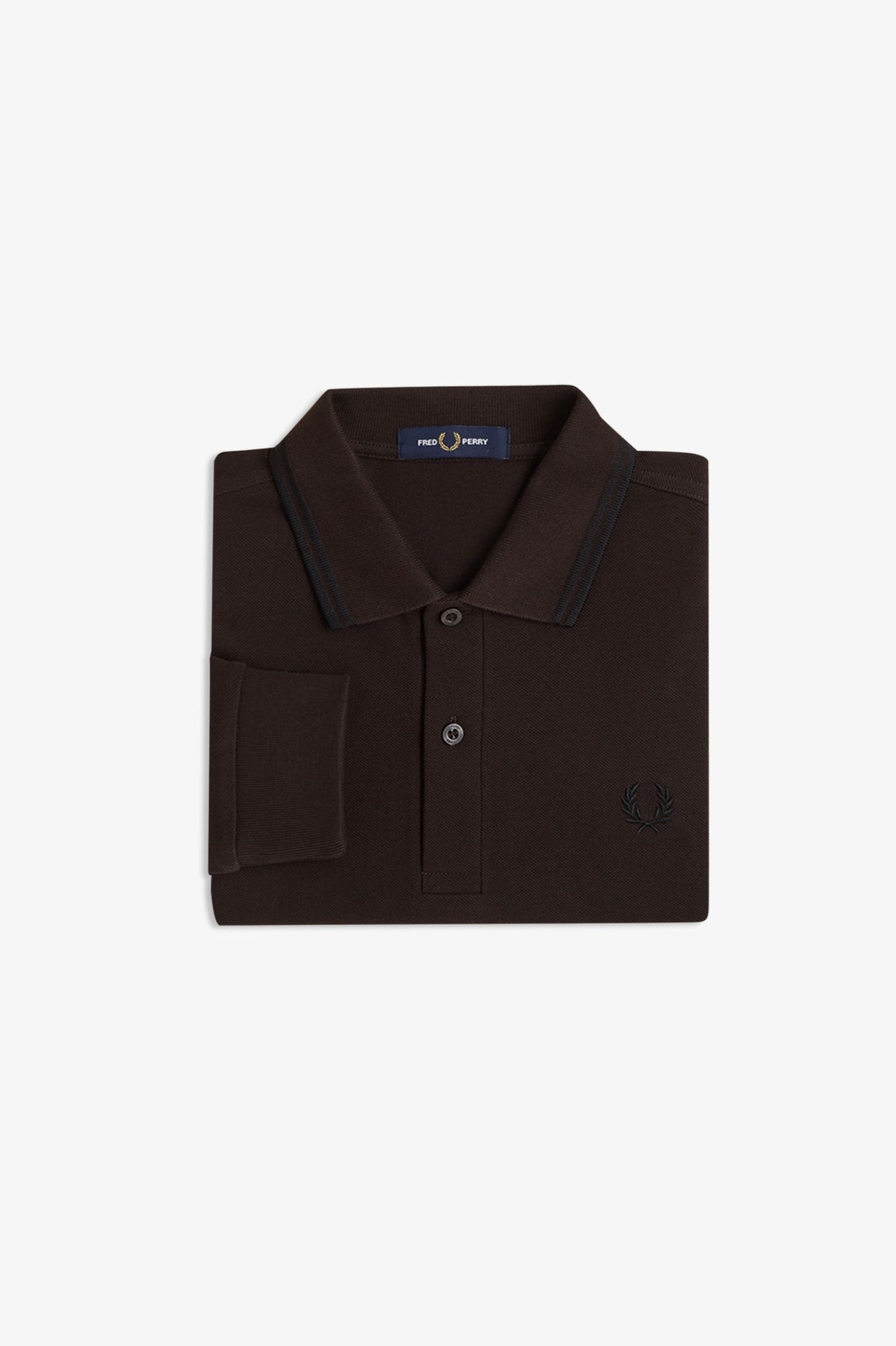 LS TWIN TIPPED SHIRT - RICH BROWN