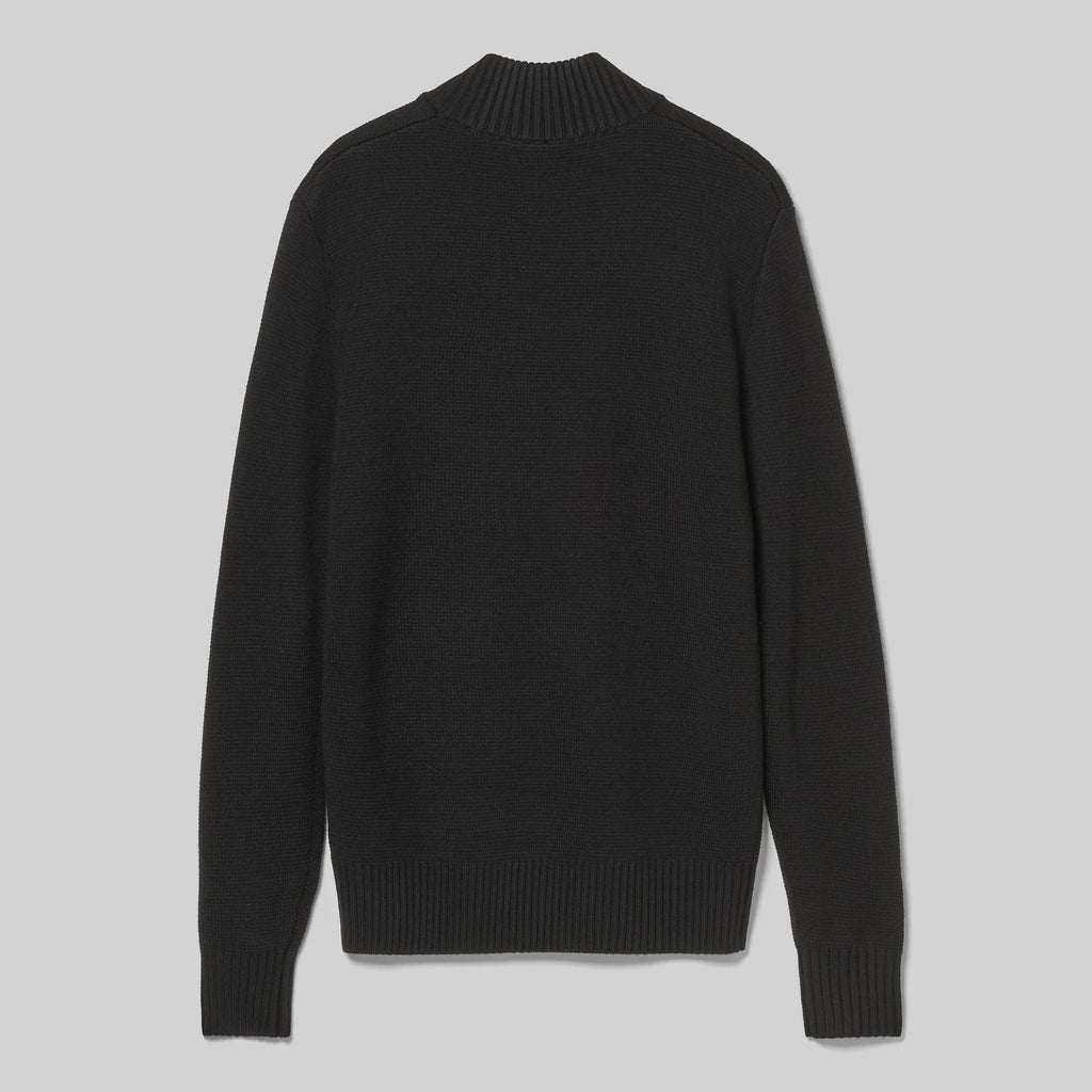 SARL QUARTER ZIP KNIT - JET BLACK