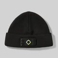 BADGE BEANIE - JET BLACK
