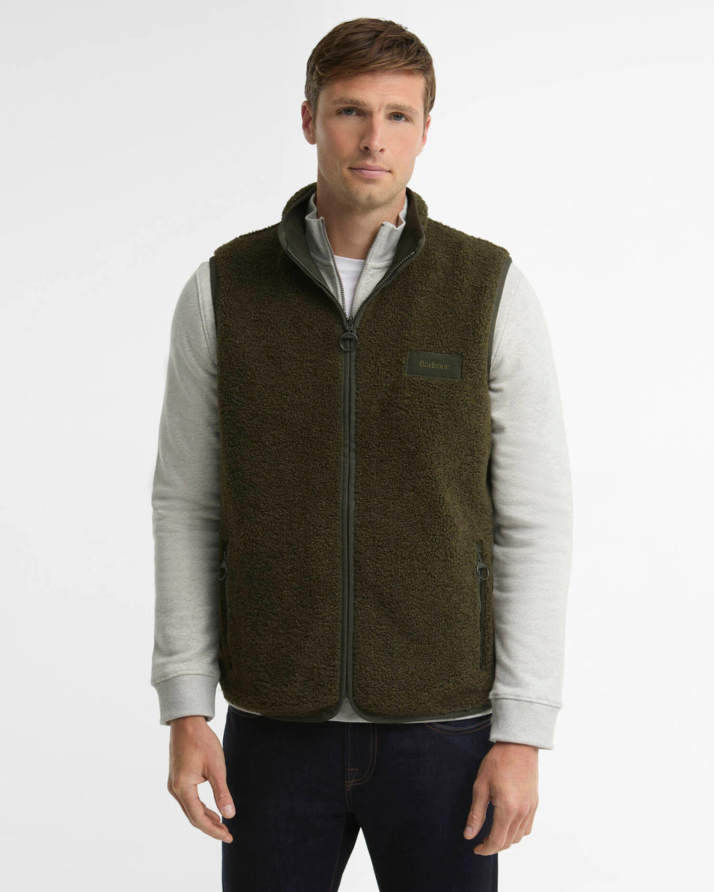 REVERSIBLE FLEECE GILET - SAGE
