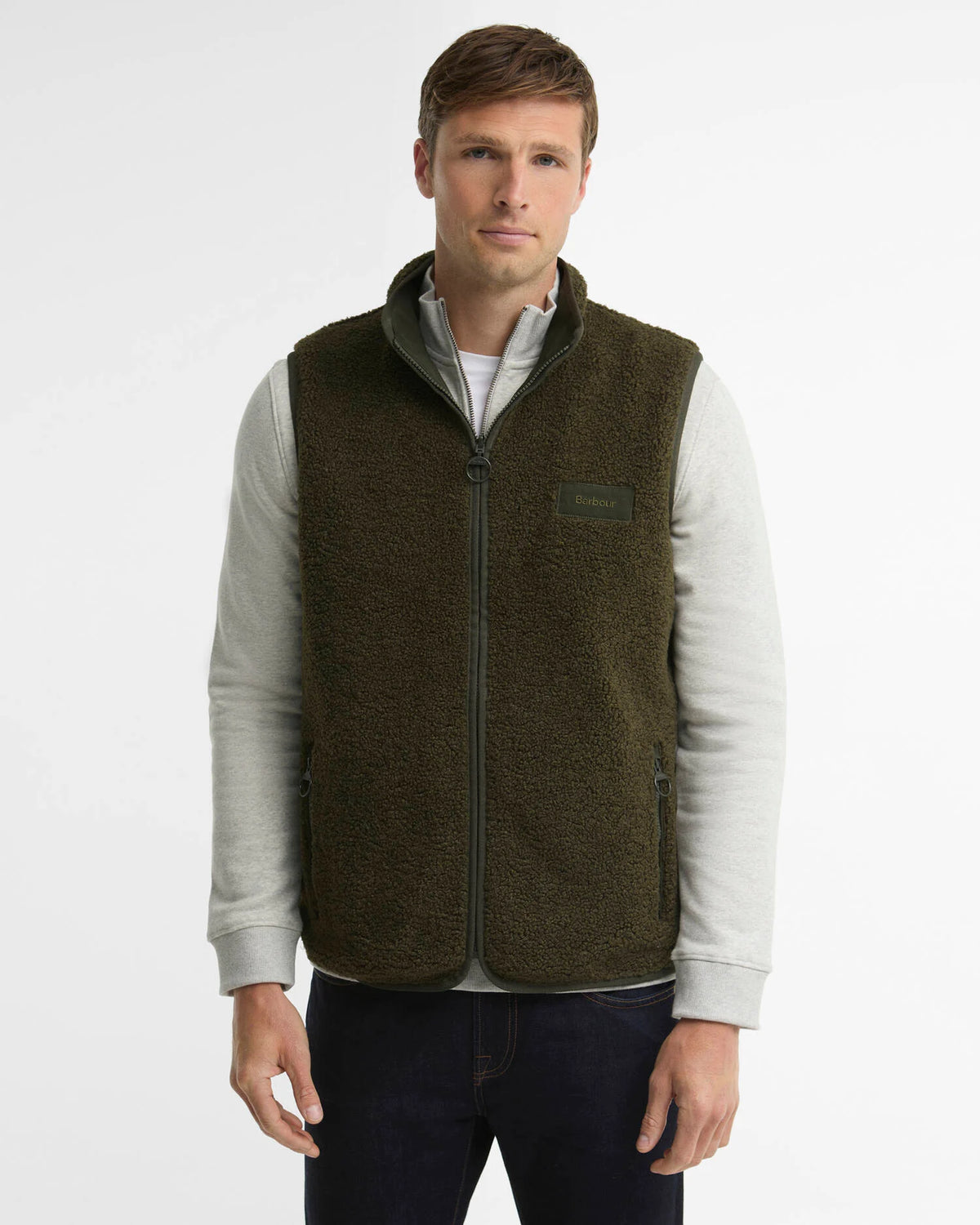 REVERSIBLE FLEECE GILET - SAGE