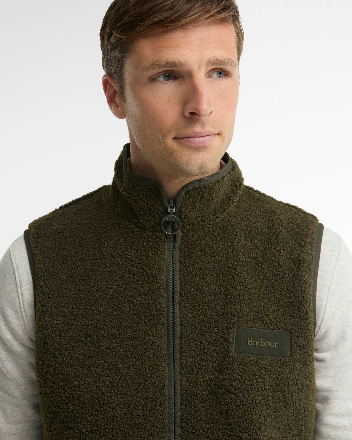 REVERSIBLE FLEECE GILET - SAGE