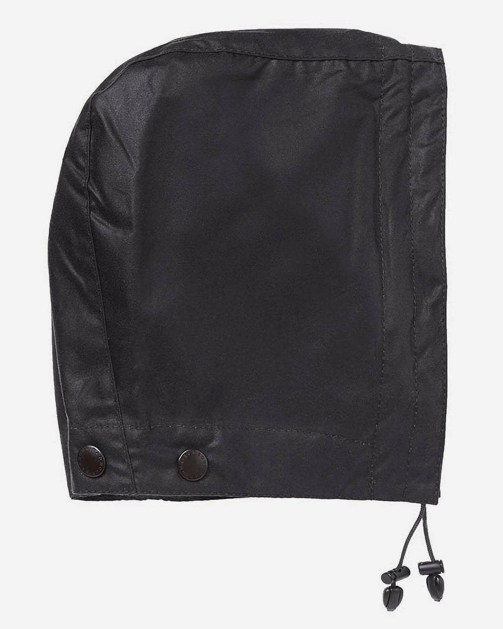 WAXED COTTON HOOD - BLACK