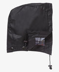 WAXED COTTON HOOD - BLACK