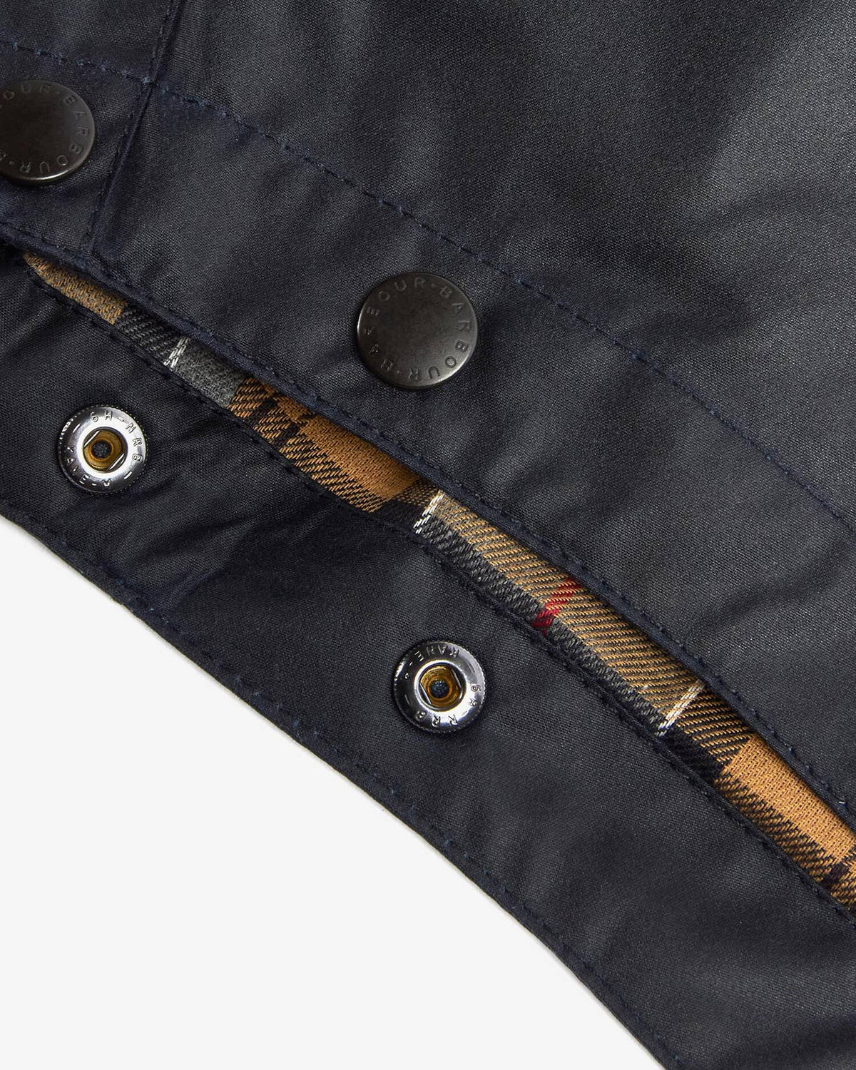 WAXED COTTON HOOD - NAVY