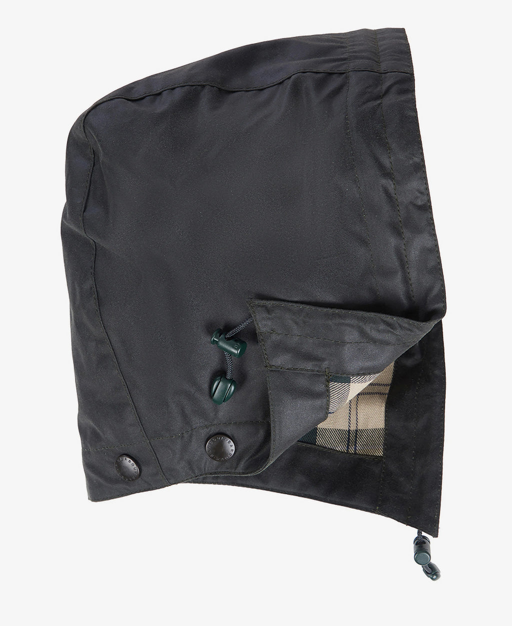 WAXED COTTON HOOD - SAGE