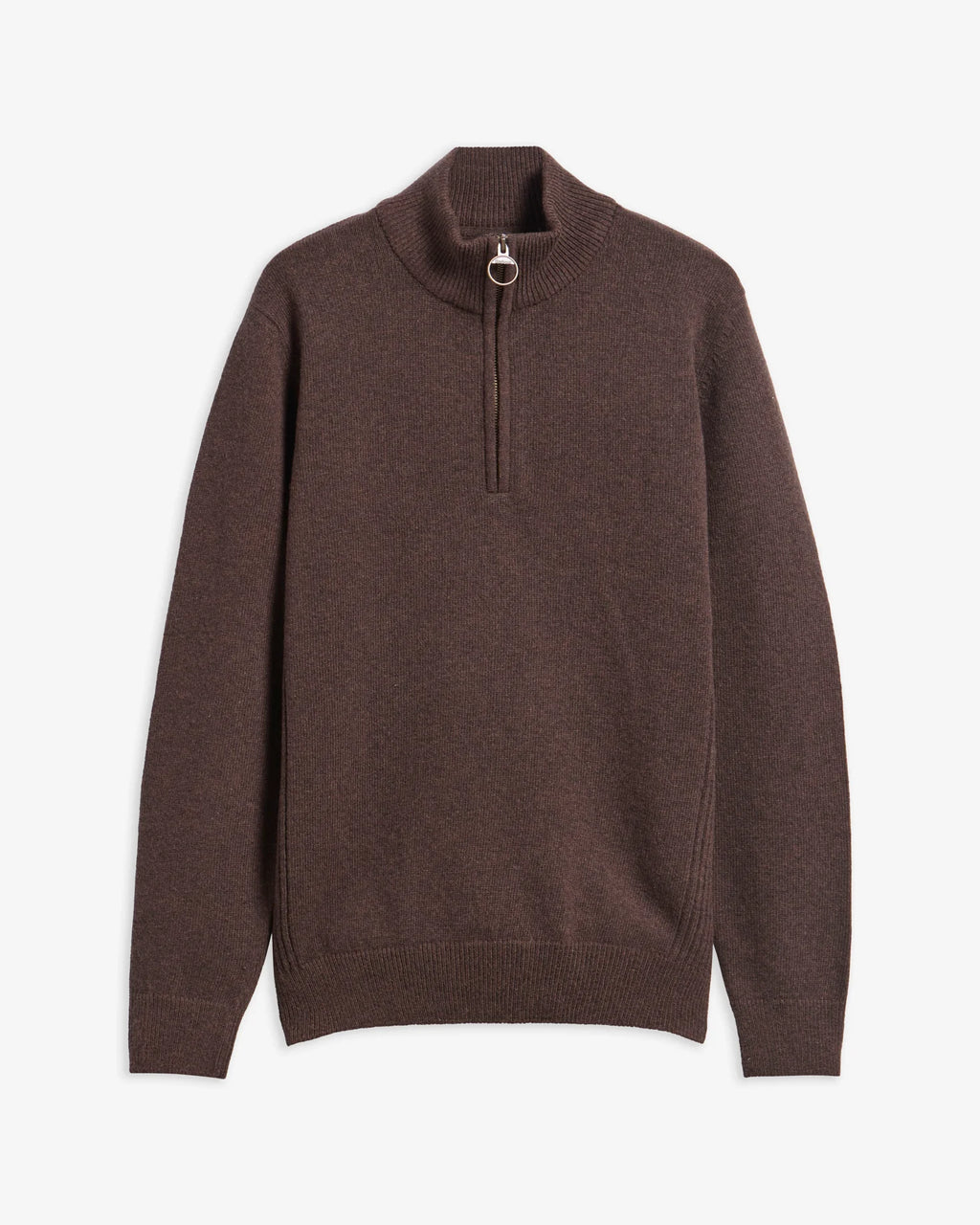 HOLDEN HALF ZIP KNITWEAR - DARK OAK