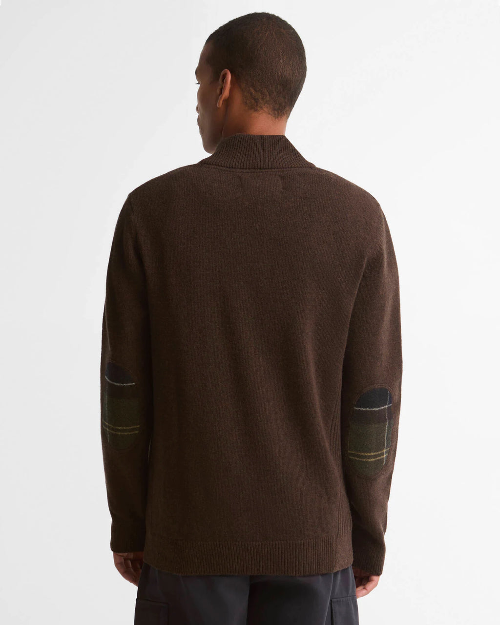 HOLDEN HALF ZIP KNITWEAR - DARK OAK