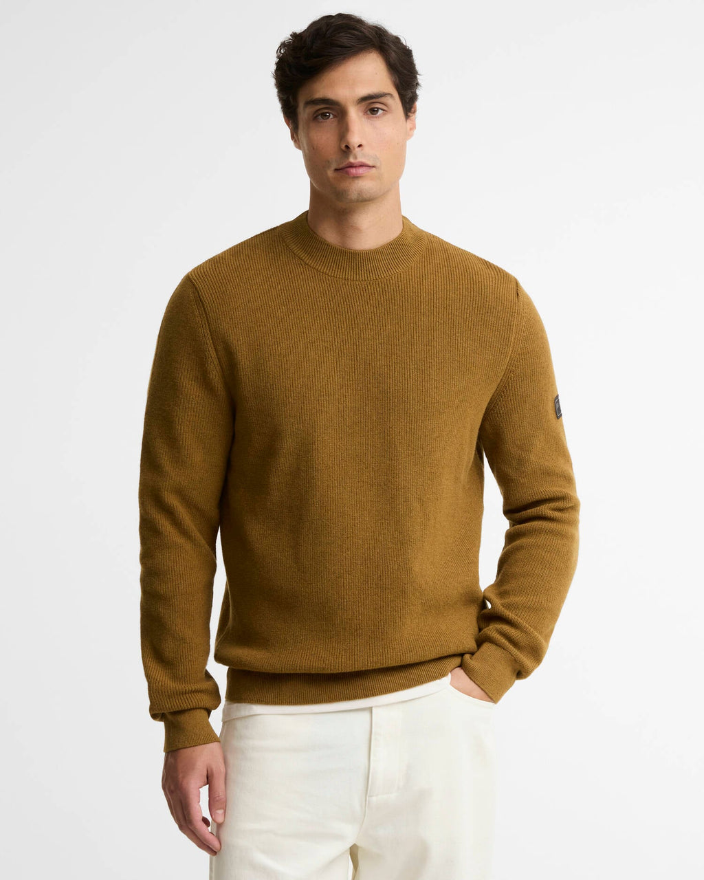 CRAWLEY CREW NECK JUMPER - BUTTERNUT