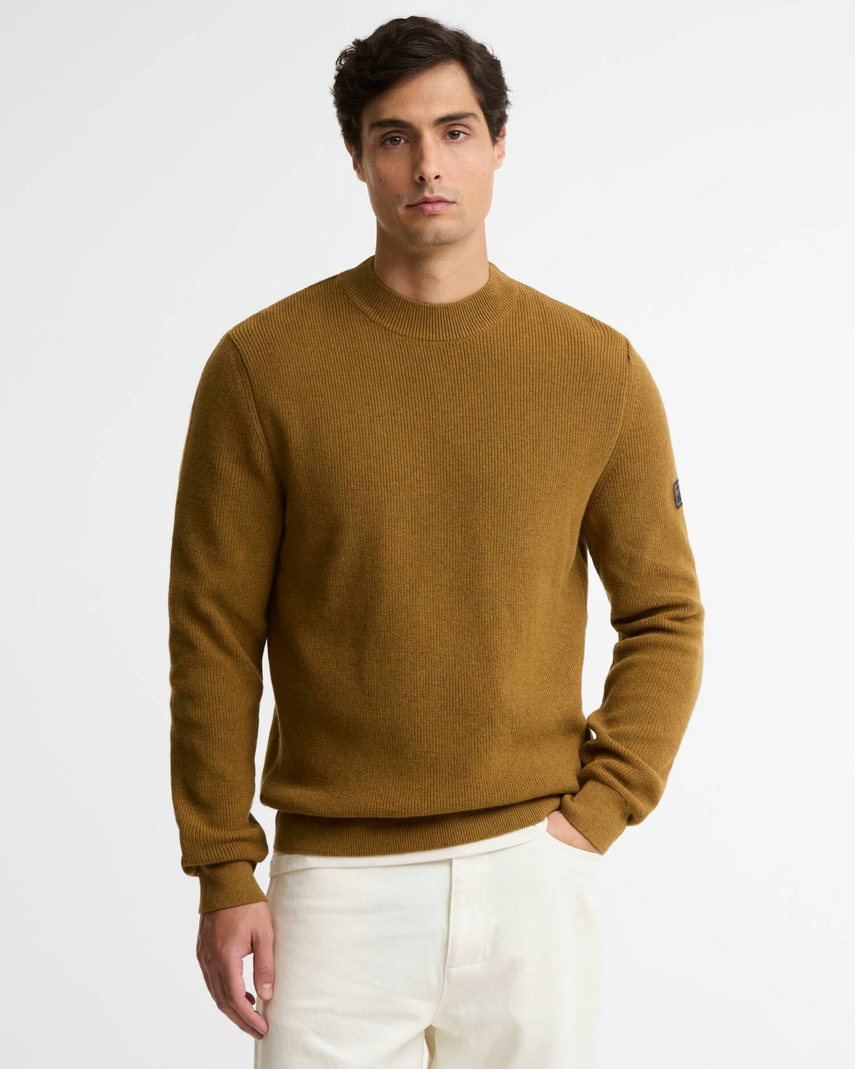 CRAWLEY CREW NECK JUMPER - BUTTERNUT