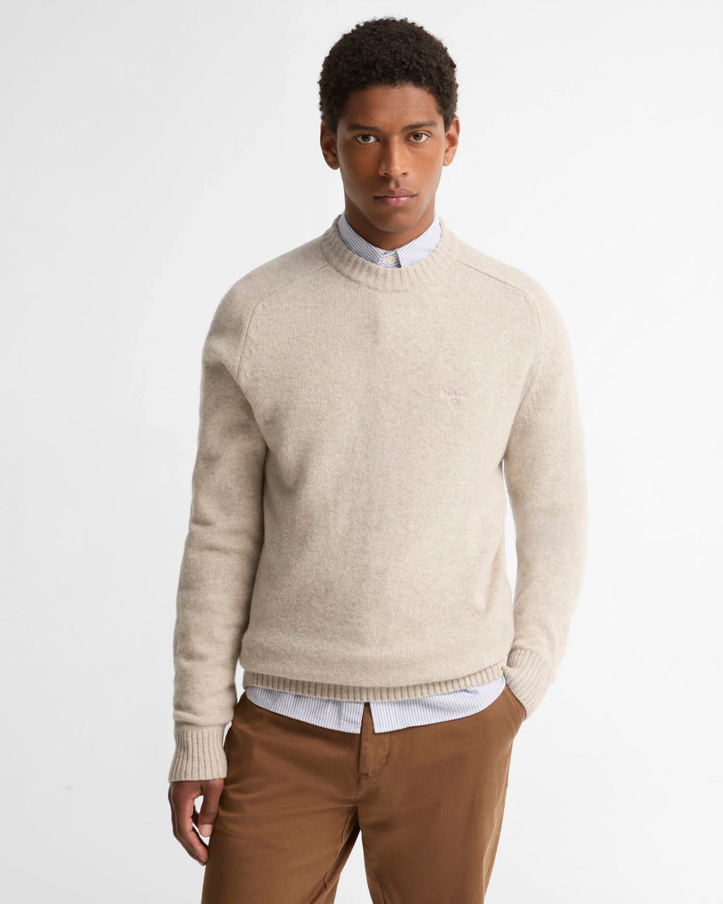 NEWTOWN CREW NECK SWEATER - LIGHT GREY