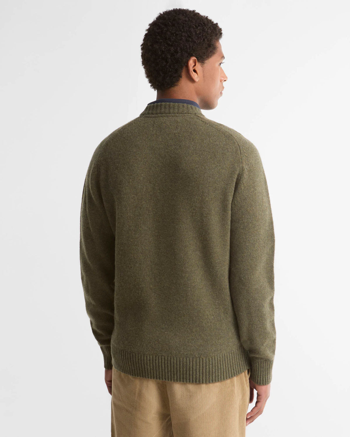 NEWTOWN CREW NECK SWEATER - MID OLIVE