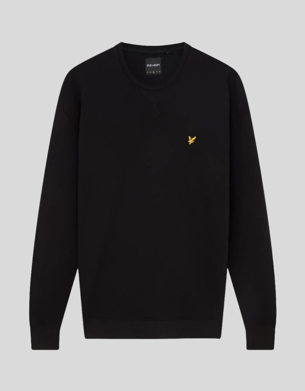 CREW NECK BRUSHBACK SWEATSHIRT - BLACK
