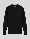 CREW NECK BRUSHBACK SWEATSHIRT - BLACK