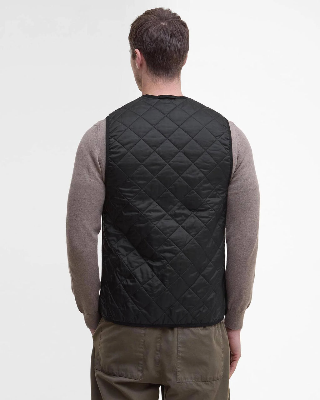 BARBOUR QUILTON WAISTCOAT/ZIP - BLACK-MODERN