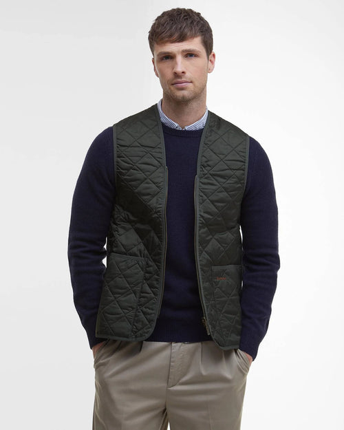BARBOUR QUILTED WAISTCOAT/ZIP - OLIVE-ACIENT