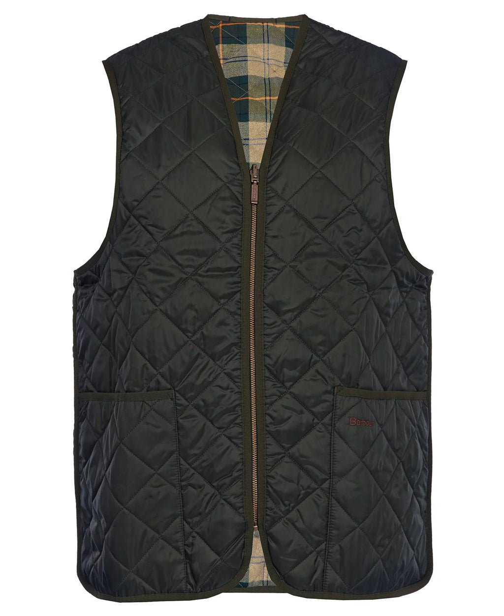 BARBOUR QUILTED WAISTCOAT/ZIP - OLIVE-ACIENT