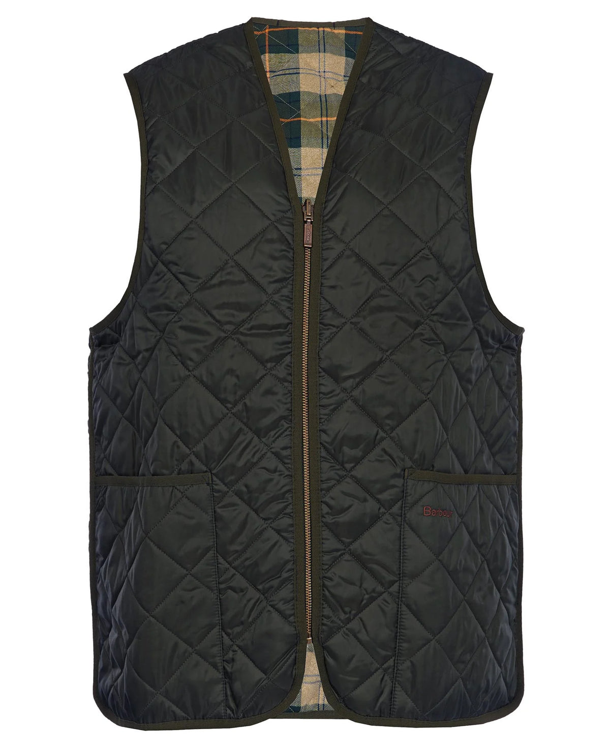 BARBOUR QUILTED WAISTCOAT/ZIP - OLIVE-ACIENT