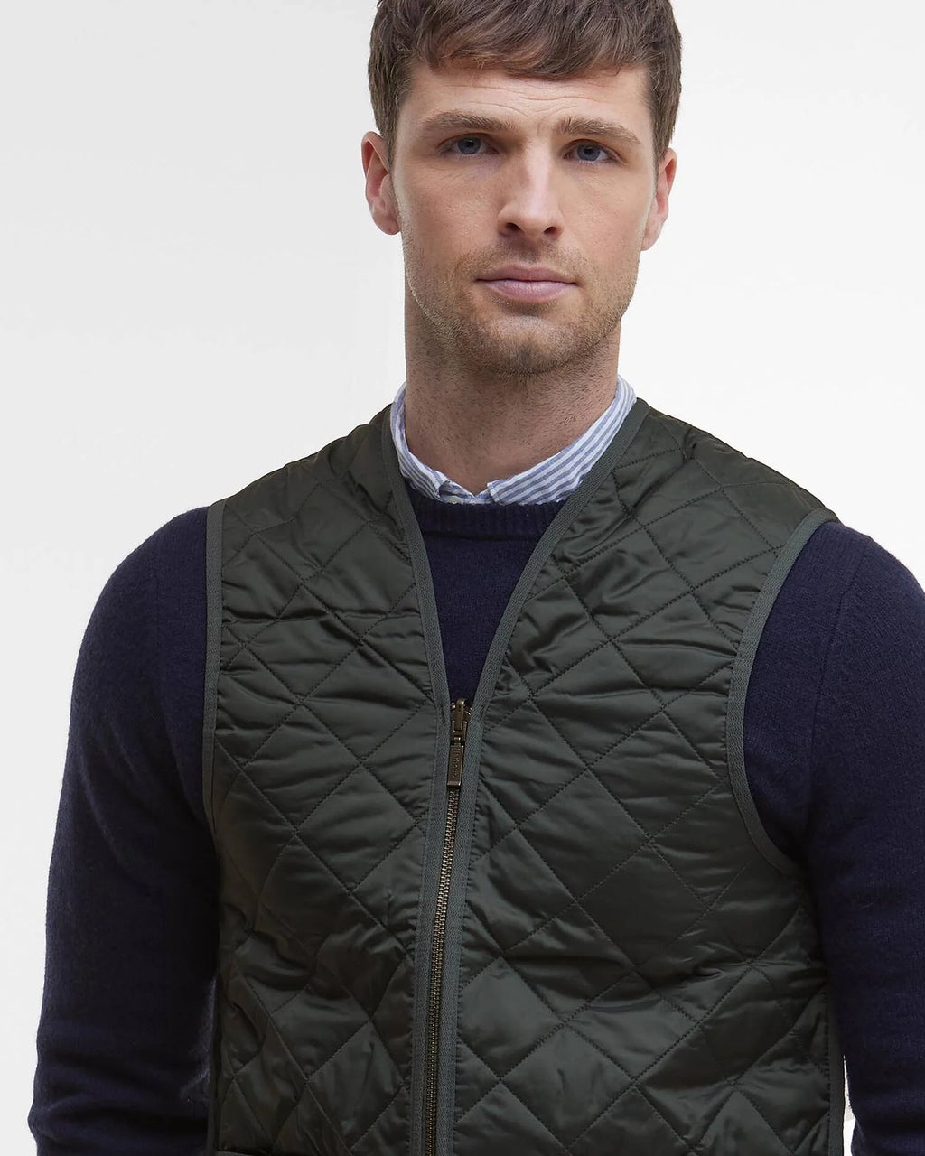 BARBOUR QUILTED WAISTCOAT/ZIP - OLIVE-ACIENT