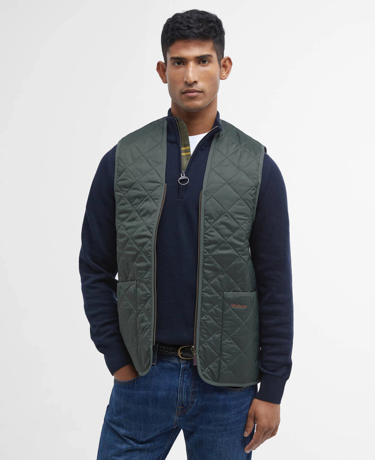 BARBOUR QUILTED WAISTCOAT/ZIP - OLIVE-CLASSIC