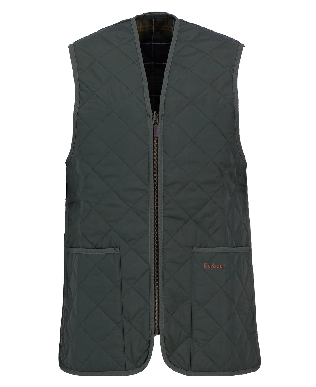 BARBOUR QUILTED WAISTCOAT/ZIP - OLIVE-CLASSIC