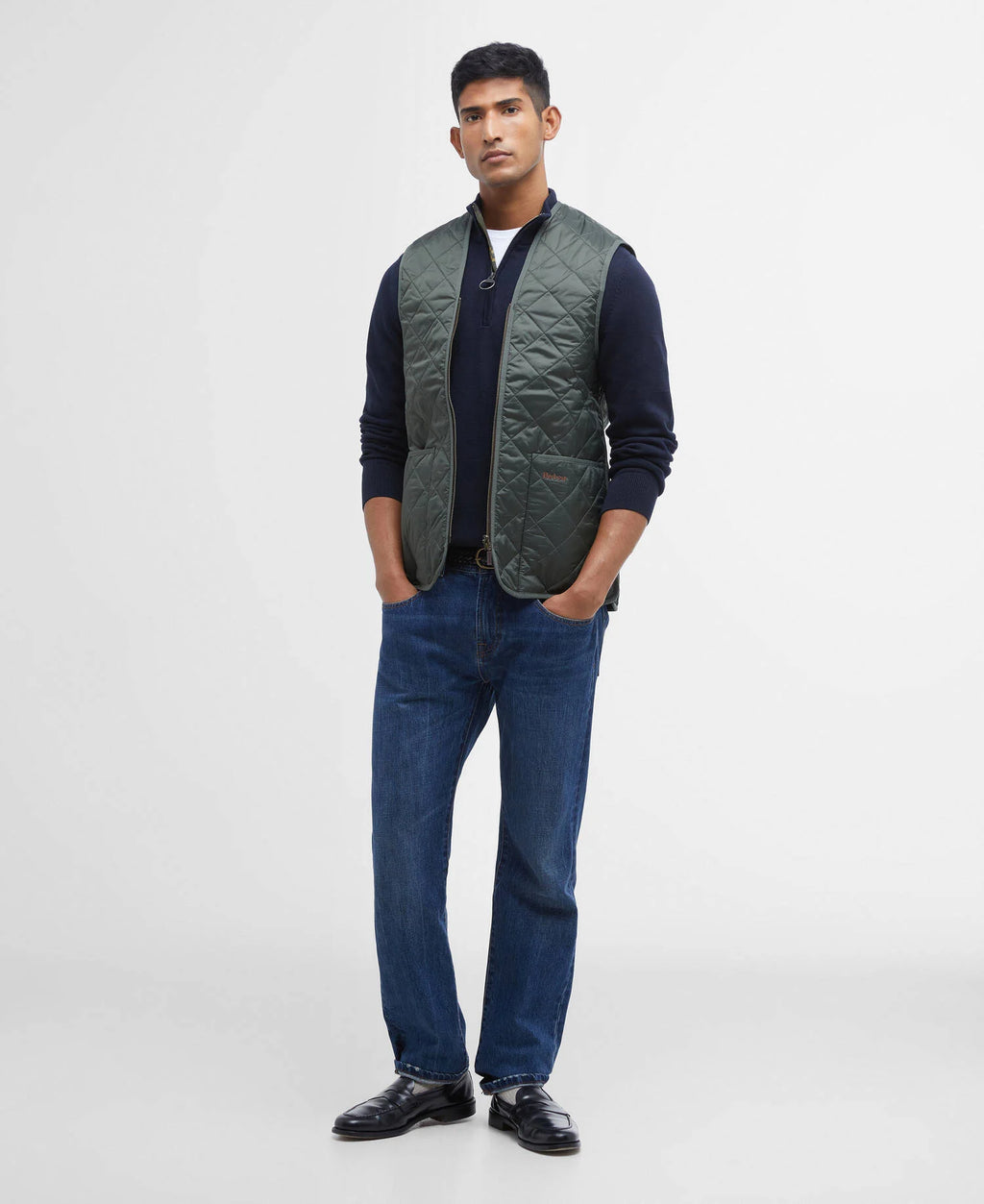 BARBOUR QUILTED WAISTCOAT/ZIP - OLIVE-CLASSIC