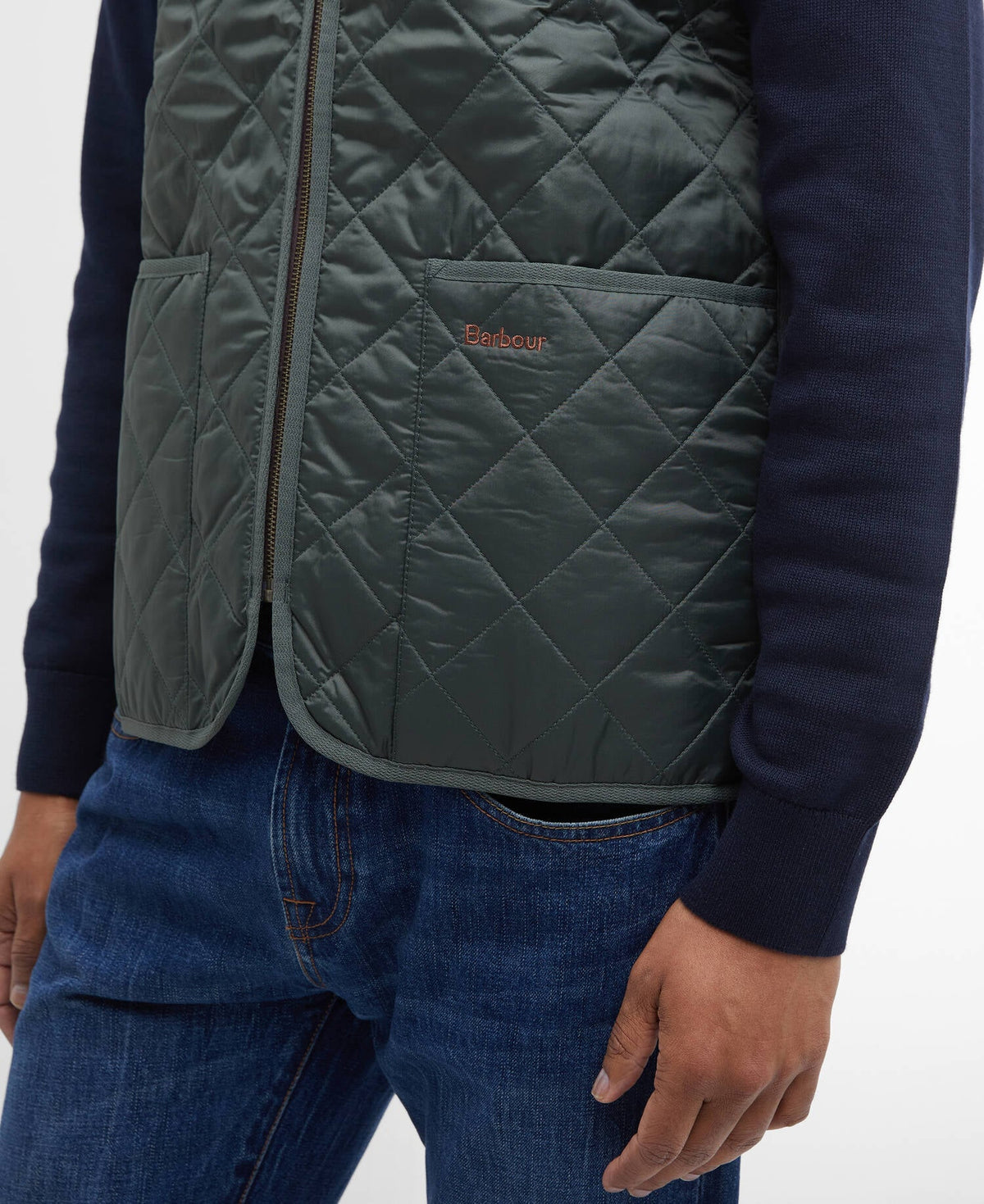 BARBOUR QUILTED WAISTCOAT/ZIP - OLIVE-CLASSIC