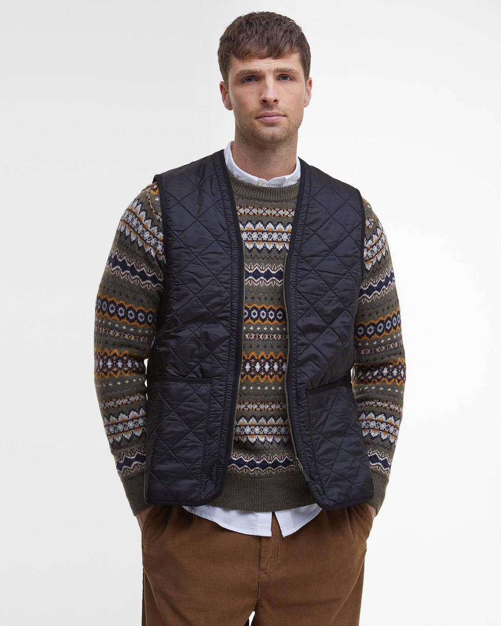 BARBOUR POLARQUILT WAISTCOAT/ZIP - CLASSIC BLACK