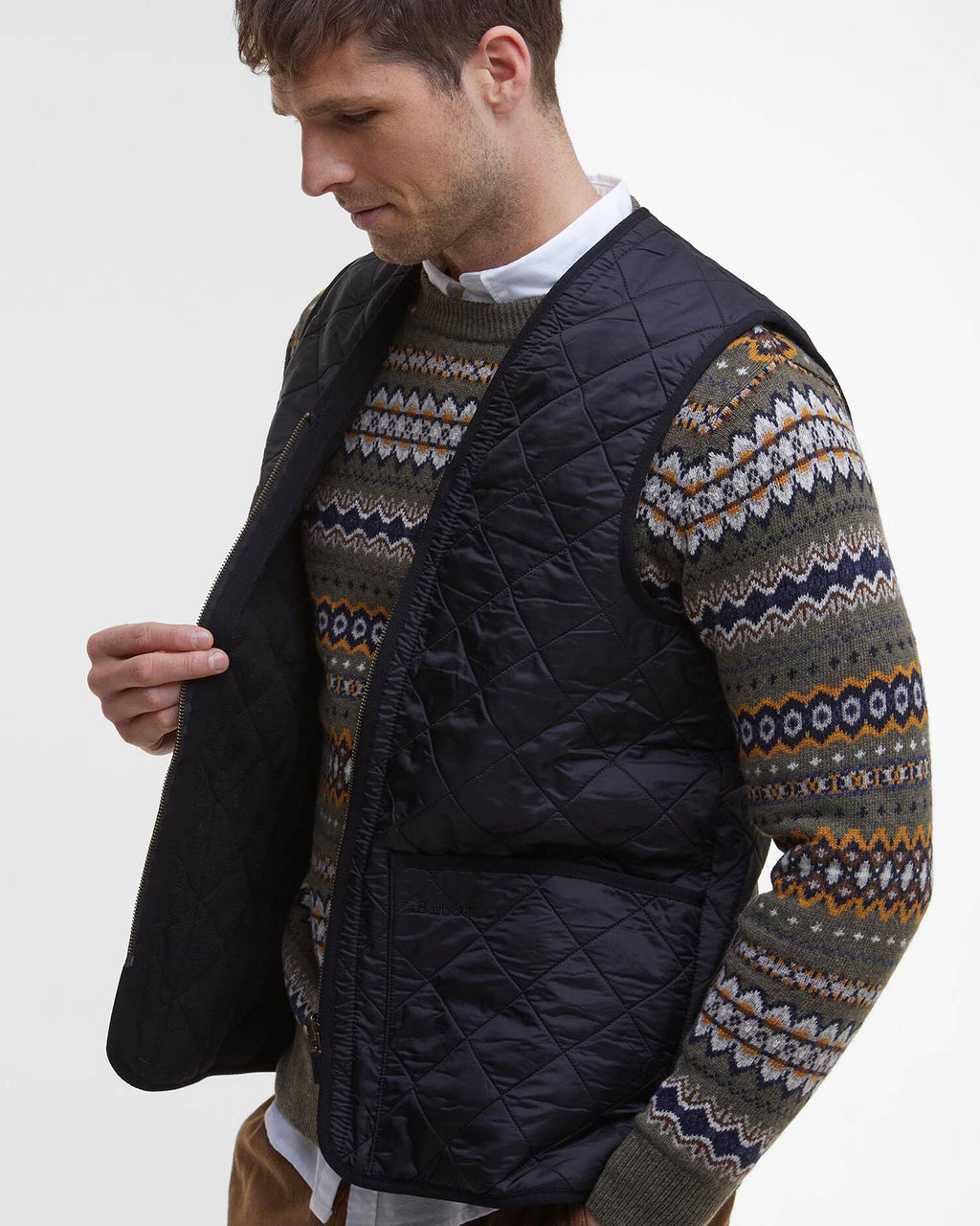 BARBOUR POLARQUILT WAISTCOAT/ZIP - CLASSIC BLACK